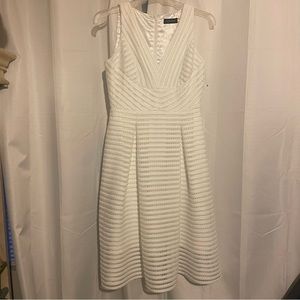 Ivanka Trump White V-neck Dress